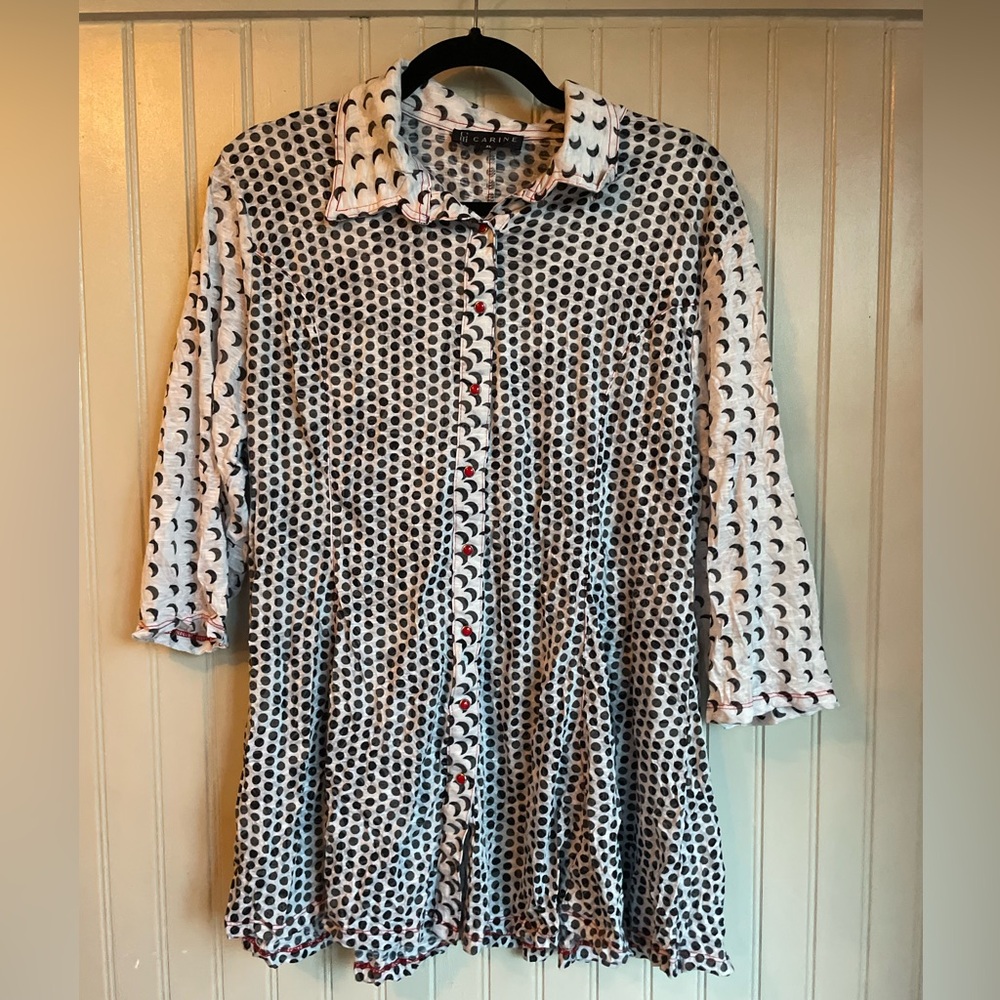 Carine Women’s snap blouse XL